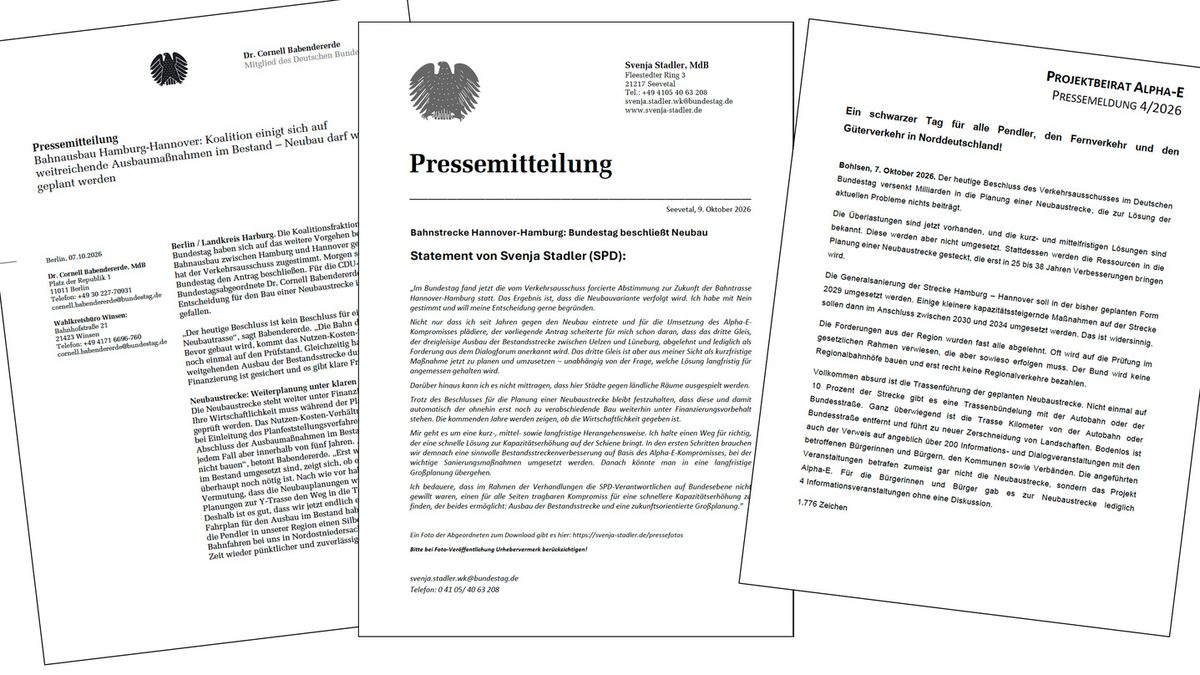 Pressemitteilungen zum Bundestagsbeschluss